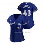 Camiseta Beisbol Mujer Toronto Blue Jays Sam Gaviglio 2020 Replica Alterno Azul