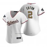 Camiseta Beisbol Mujer Washington Nationals Adam Eaton 2020 Gold Program Replica Blanco