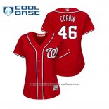 Camiseta Beisbol Mujer Washington Nationals Patrick Corbin Cool Base Alterno Rojo