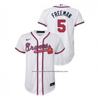 Camiseta Beisbol Nino Atlanta Braves Freddie Freeman Replica Primera Blanco