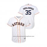 Camiseta Beisbol Nino Houston Astros Justin Verlander Cool Base Blanco