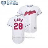 Camiseta Beisbol Nino Indians Corey Kluber Cool Base Primera Replica Blanco