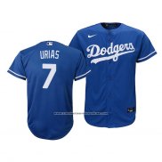 Camiseta Beisbol Nino Los Angeles Dodgers Julio Urias Replica Alterno 2020 Azul