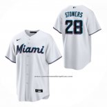 Camiseta Beisbol Nino Miami Marlins Kyle Stowers Primera Replica Blanco