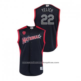 Camiseta Beisbol Nino Milwaukee Milwaukee Brewers 2019 All Star Player National League Christian Yelich Azul