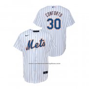 Camiseta Beisbol Nino New York Mets Michael Conforto Replica Primera Blanco
