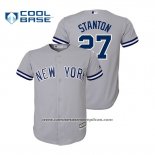 Camiseta Beisbol Nino New York Yankees Giancarlo Stanton Cool Base Road Gris
