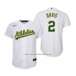 Camiseta Beisbol Nino Oakland Athletics Khris Davis Replica Primera Blanco