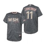 Camiseta Beisbol Nino Washington Nationals Ryan Zimmerman 2022 City Connect Replica Gris Camiseta Beisbol Nino Washington Nationals Ryan Zimmerman 2022 City Connect Replica Gris
