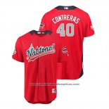 Camiseta Beisbol Hombre All Star Chicago Cubs Willson Contreras 2018 Home Run Derby National League Rojo