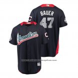 Camiseta Beisbol Hombre All Star Cleveland Indians Trevor Bauer 2018 Home Run Derby American League Azul