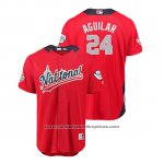 Camiseta Beisbol Hombre All Star Milwaukee Brewers Jesus Aguilar 2018 Home Run Derby National League Rojo Camiseta Beisbol Hombre All Star Milwaukee Brewers Jesus Aguilar 2018 Home Run Derby National League Rojo