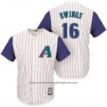 Camiseta Beisbol Hombre Arizona Diamondbacks 16 Chris Owings Cream Violeta Cooperstown
