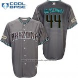 Camiseta Beisbol Hombre Arizona Diamondbacks 2017 Postemporada 44 Paul Goldschmidt Gris Cool Base