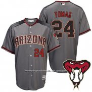 Camiseta Beisbol Hombre Arizona Diamondbacks 24 Yasmany Tomas Gris