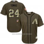 Camiseta Beisbol Hombre Arizona Diamondbacks 24 Yasmany Tomas Verde Salute To Service Camiseta Beisbol Hombre Arizona Diamondbacks 24 Yasmany Tomas Verde Salute To Service