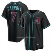 Camiseta Beisbol Hombre Arizona Diamondbacks Corbin Carroll Alterno Replica Negro