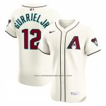 Camiseta Beisbol Hombre Arizona Diamondbacks Lourdes Gurriel Jr Primera Elite Crema