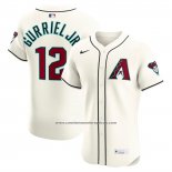 Camiseta Beisbol Hombre Arizona Diamondbacks Lourdes Gurriel Jr Primera Elite Crema