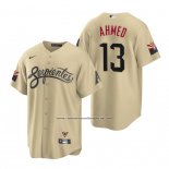 Camiseta Beisbol Hombre Arizona Diamondbacks Nick Ahmed 2021 City Connect Replica Oro