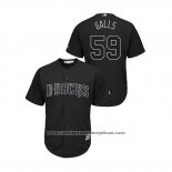 Camiseta Beisbol Hombre Arizona Diamondbacks Zac Gallen 2019 Players Weekend Galls Replica Negro