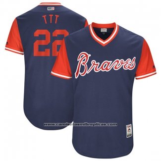 Camiseta Beisbol Hombre Atlanta Braves 2017 Little League World Series 22 Nick Markakis Azul