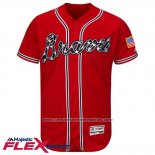 Camiseta Beisbol Hombre Atlanta Braves Blank Rojo Flex Base Autentico Collection