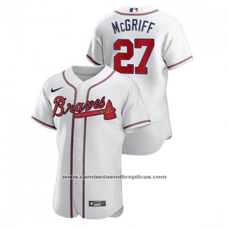 Camiseta Beisbol Hombre Atlanta Braves Fred Mcgriff Autentico Blanco