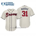 Camiseta Beisbol Hombre Atlanta Braves Greg Maddux Cool Base Alterno 2019 Crema