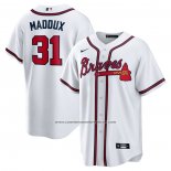 Camiseta Beisbol Hombre Atlanta Braves Greg Maddux Retired Primera Replica Blanco