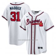 Camiseta Beisbol Hombre Atlanta Braves Greg Maddux Retired Primera Replica Blanco