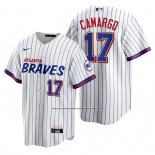 Camiseta Beisbol Hombre Atlanta Braves Johan Camargo Replica 2021 City Connect Blanco