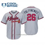 Camiseta Beisbol Hombre Atlanta Braves Mike Foltynewicz Cool Base Road 2019 Gris