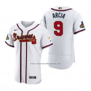Camiseta Beisbol Hombre Atlanta Braves Orlando Arcia 2022 Gold Program Autentico Blanco
