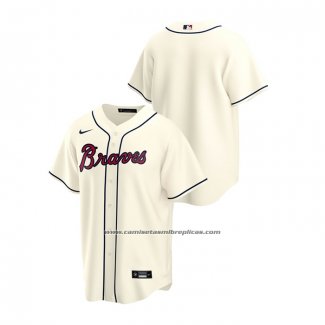 Camiseta Beisbol Hombre Atlanta Braves Replica 2020 Alterno Crema