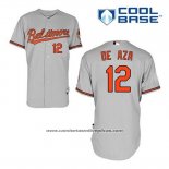 Camiseta Beisbol Hombre Baltimore Orioles 12 Alejandro de Aza Gris Cool Base