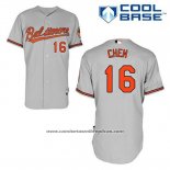 Camiseta Beisbol Hombre Baltimore Orioles 16 Wei Yin Chen Gris Cool Base
