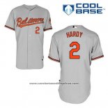 Camiseta Beisbol Hombre Baltimore Orioles 2 J.j. Hardy Gris Cool Base
