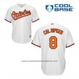 Camiseta Beisbol Hombre Baltimore Orioles 8 Cal Ripken Blanco Primera Cool Base