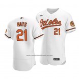 Camiseta Beisbol Hombre Baltimore Orioles Austin Hays Autentico Primera Blanco