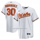 Camiseta Beisbol Hombre Baltimore Orioles Grayson Rodriguez Primera Replica Blanco