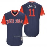 Camiseta Beisbol Hombre Boston Red Sox 2017 Little League World Series Rafael Devers Azul