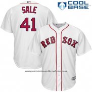 Camiseta Beisbol Hombre Boston Red Sox 41 Chris Sale Blanco 2017 Cool Base