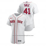 Camiseta Beisbol Hombre Boston Red Sox Chris Sale Autentico Blanco