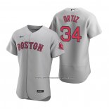 Camiseta Beisbol Hombre Boston Red Sox David Ortiz Autentico Road Gris