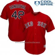 Camiseta Beisbol Hombre Boston Red Sox Rojo 48 Pablo Sandoval Cool Base Jugador
