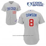 Camiseta Beisbol Hombre Chicago Cubs 8 Andre Dawson Gris Cool Base