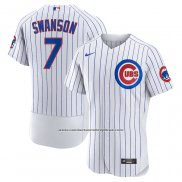 Camiseta Beisbol Hombre Chicago Cubs Dansby Swanson Primera Autentico Blanco