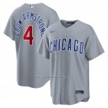 Camiseta Beisbol Hombre Chicago Cubs Pete Crow Armstrong Segunda Replica Gris