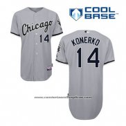 Camiseta Beisbol Hombre Chicago White Sox Paul Konerko 14 Gris Cool Base